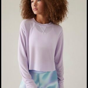 Athleta Girl Wander Waffle Long Sleeve Top